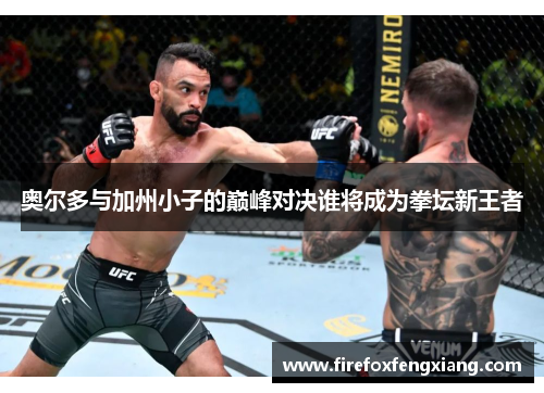 奥尔多与加州小子的巅峰对决谁将成为拳坛新王者